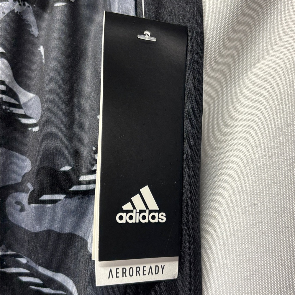 Adidas NWT Youth Black and Gray Camouflage Shorts - Picture 3 of 6